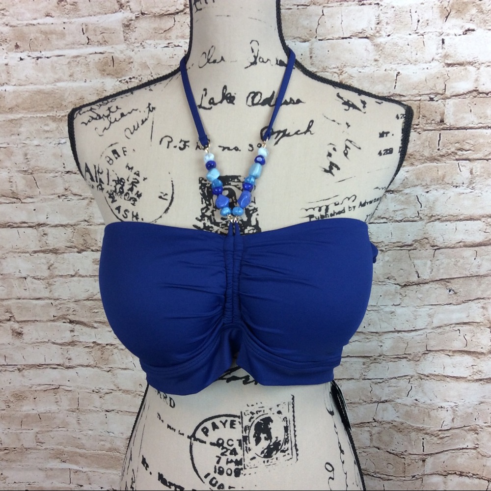 New Ralph Lauren Stone Accent Bikini Top 16 - Picture 3 of 7